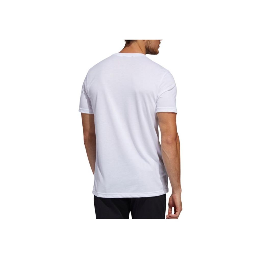 Adidas Comfortable Breathable Fashion Round Neck Short Sleeve T-Shirt Men Tops White FK1099