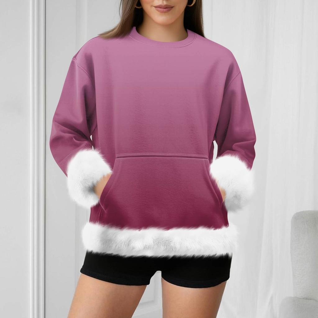 Damska codzienna bluza z długim rękawem w kolorze gradientowym