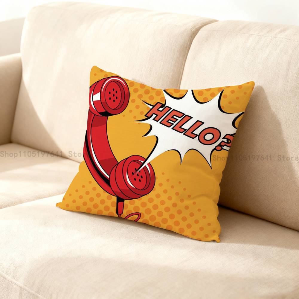 Roy Lichtenstein Pop Art Pillow Case For Sofa Decor Car Office Room Printing Cushion Cover Decorations and Protector