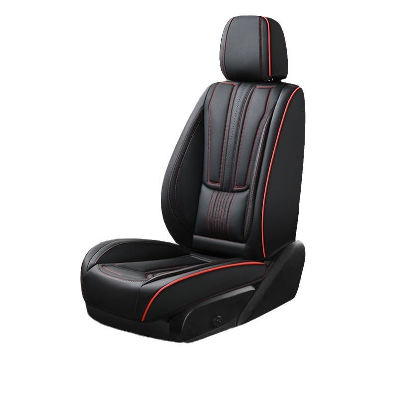 Universal Faux PU Leather Car Seat Cover Luxury Breathable Easy-Clean Black Car Seat Covers Auto Interior Accessories