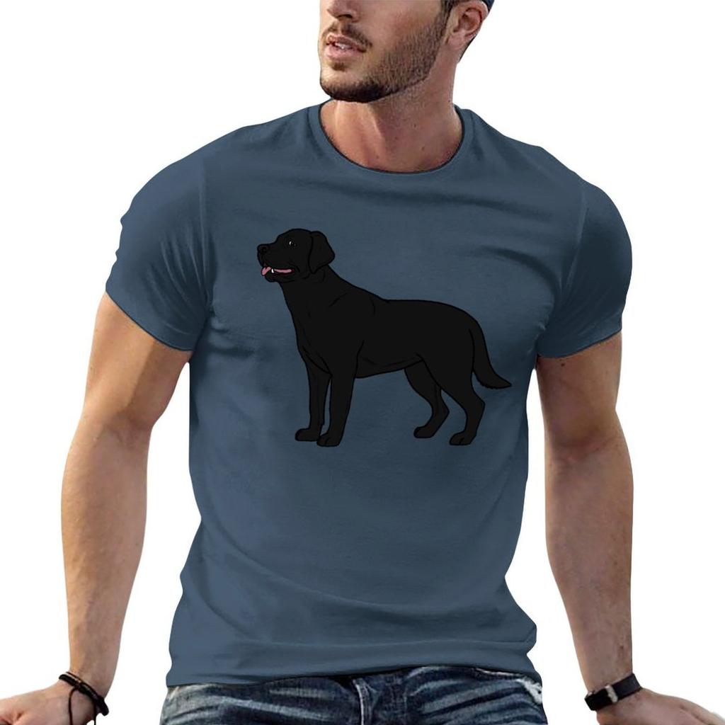 Black Lab Tshirt Christmas Casual Short Sleeve Top