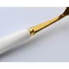 Golden Stainless Steel Spoon Set for Home Kitchen & Restaurant Cutlery Dinner Table Bouillon Spoon with Ceramic Handle Tableware