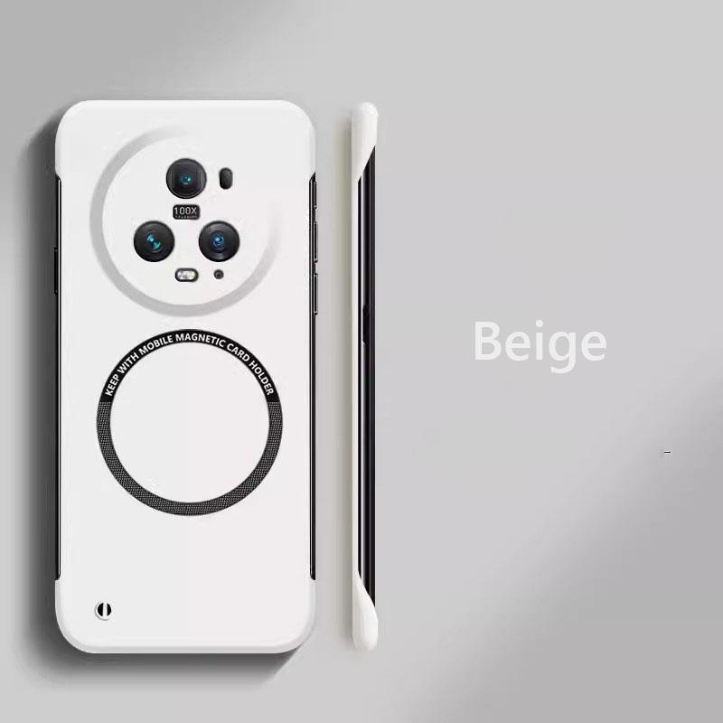 

Безрамковий Магнітний Для Magsafe Тонкий Чохол Для Honor Magic5 Pro Magic4 Pro Magic 5 4 3 Pro 5G Бездротова Зарядка Жорстка Задня Кришка For Honor Magic3 Pro бежевий