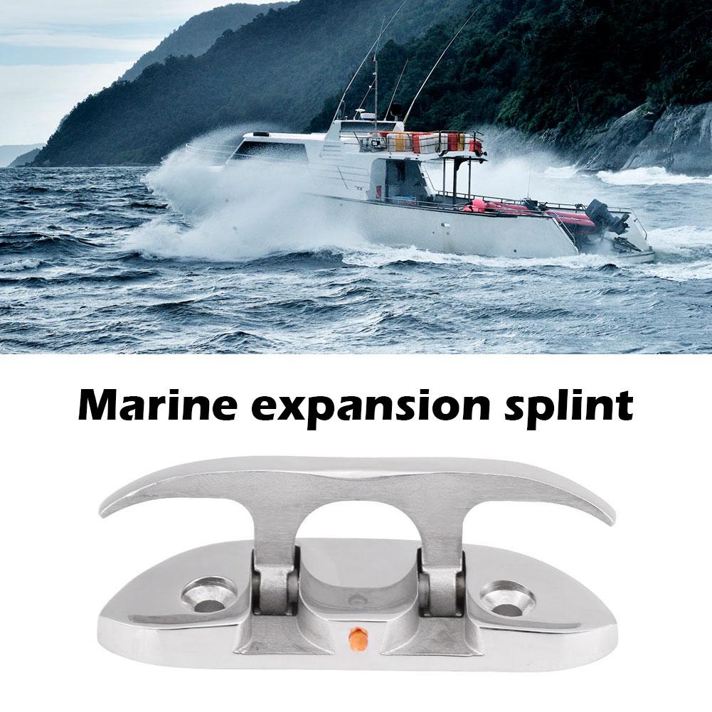 Dockdeck, 4-1/2 Zoll Edelstahl, Unterputz-Seilklampe mit Befestigungselement, Marine-Hardware, hochklappbares Marine-Hardware-Zubehör