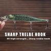 Hard Fishing Lures Sinking Minnow Swing Bait with 3D Realistic Eyes High-Resolution Body Details 12c
