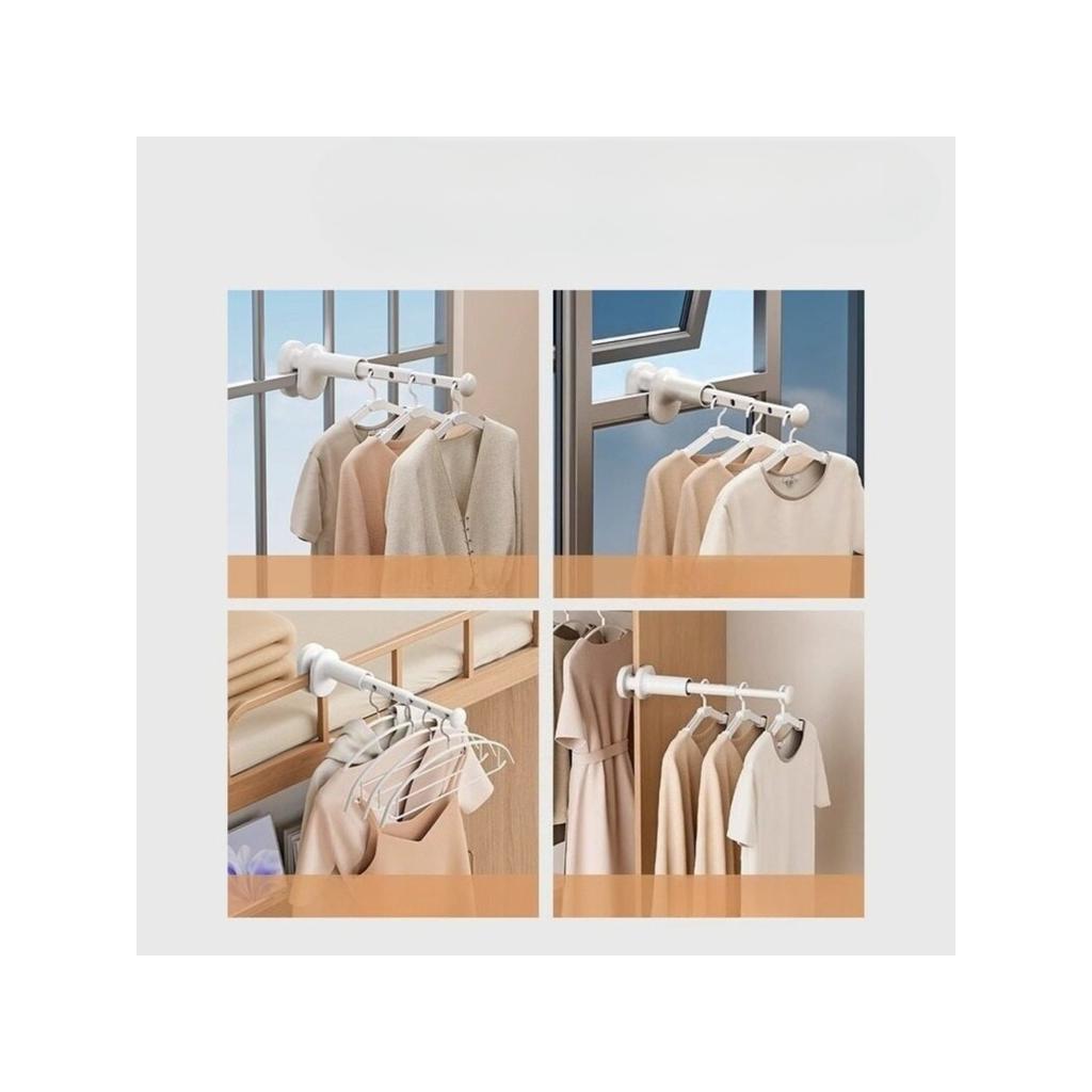 Travel clothes drying artifact, foldable and extendable clothes drying pole