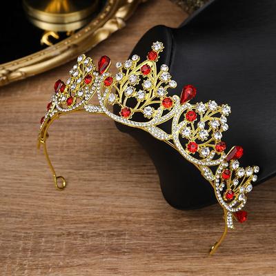 High-end Bridal Crown Children's Birthday Alloy Hair Accessories Wedding Rhinestone Bridal Headband Electroplated Crown Dinner Headdress