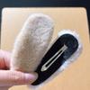 Fashion Versatile Waterdrop Hair Clips Fluffy Solid Color Bangs Clip Hair Clip Women Hair Accessories