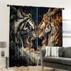 Spring Summer Dragon Vs Tiger Curtains Decorative Indoor Outdoor Use Fits Bedroom Living Room Office Sheer Made Of Polyester Great Window Treatment