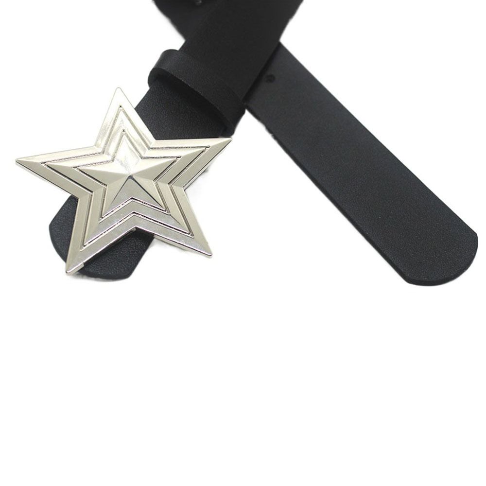 Decorative Adjustable Waistband Star Buckle Belt Waist Belt Pentagram Star Belt PU Leather Belt