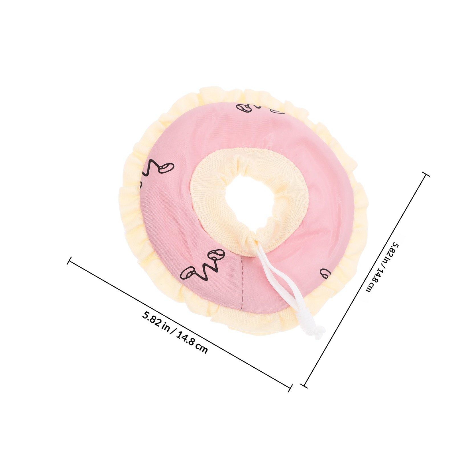 

Adjustable Soft Guinea Pig Collar Size Recovery Anti-Bite Protective Cone Breathable Hamster Neck Circle Post Surgery Pet розовый
