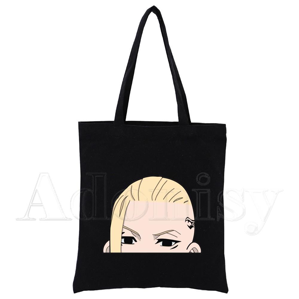 Tokyo Revengers Hanagaki Takemichi Ken Ryuguji Haori Kimono Women Shopping Canvas Bag Tote Eco Harajuku Shopper Shoulder Bags