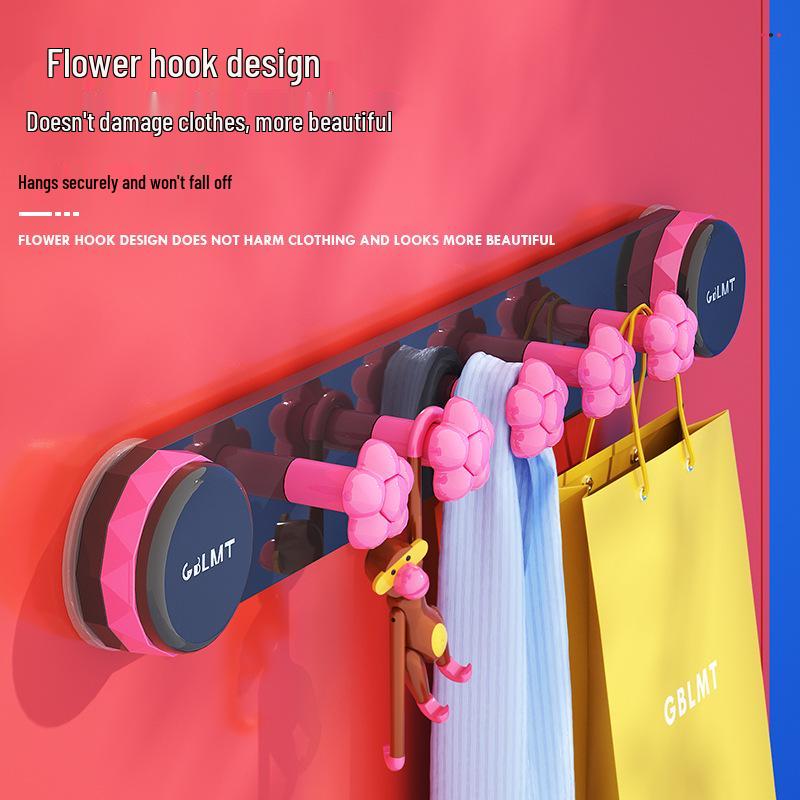 Dopamine No-Drill Rotating Adhesive Suction Cup Hooks for Bathroom, Kitchen, Bedroom & Doors