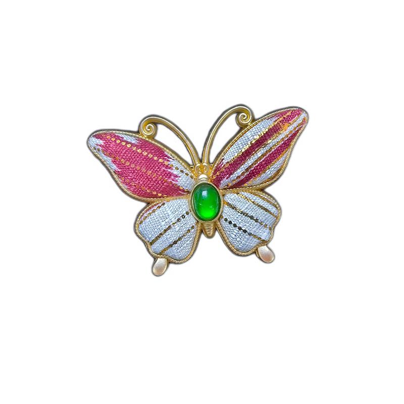 Hot Sale Ethnic Handmade Colorful Cute Butterfly Alloy Brooch for Women and Children As Party Gifts