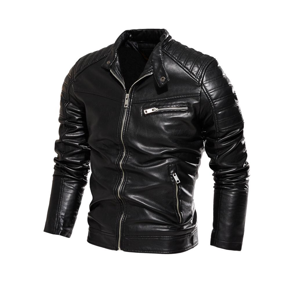 

New Men s Jackets, Men s Pu Jackets In Multiple Colors, Fashionable Green Motorcycle Jackets, Plus Velvet Leather Jackets for Men 3XL