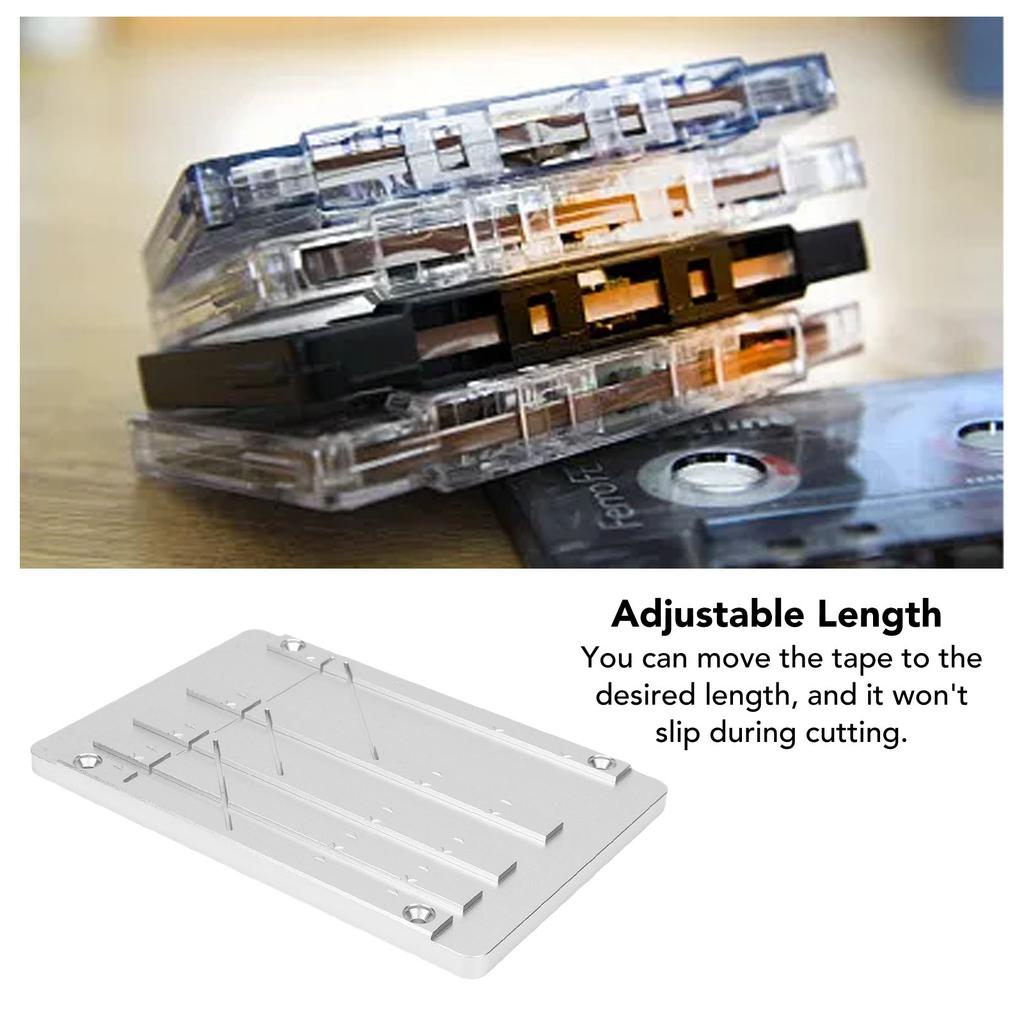 Tape Splicing Set Splicing Block Kit Fit for Revoxsonido Adjustable 1in 1/2in 1/4in 1/8in 10 Inch Open Reel Splicing Kit