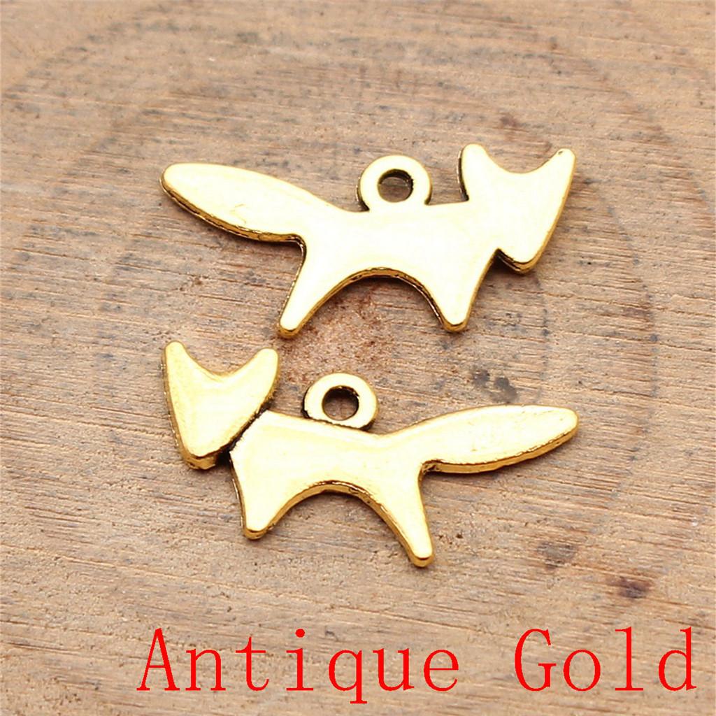 Tiger Lion Wolf Fox Charms Pendant For Bracelet Necklace Jewelry Making Craft Findings