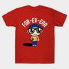Herr Svart Tryckt T-shirt Squints Forever No-Cut Transferpapperstryck Bomulls-T-shirt