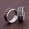 Nordic Viking Rune Rings For Men Women 316L Stainless Steel Punk Vintage Simple Ring  Couple Jewelry Gifts Dropshipping