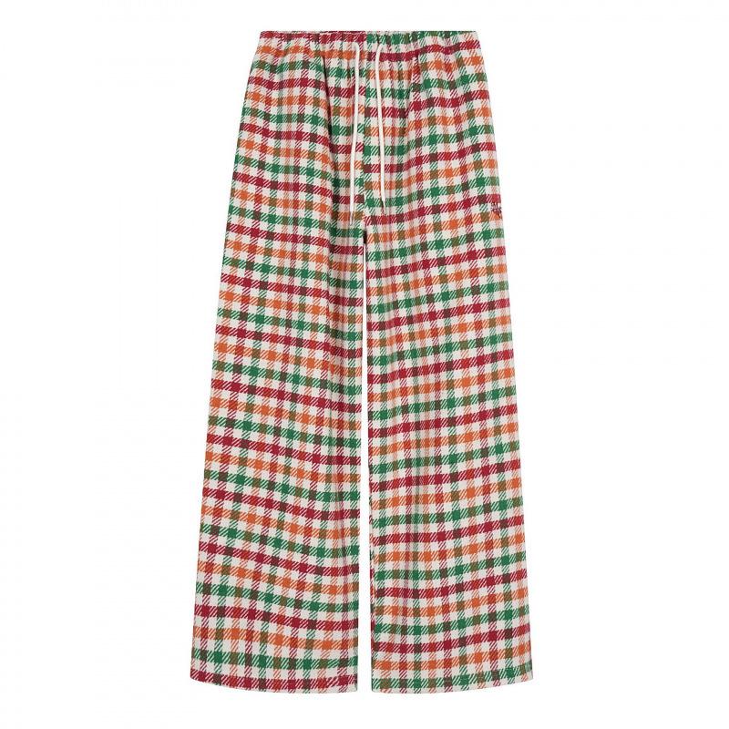 EON Spring 26 Women s Retro Rainbow Plaid Wide-Leg Pants Large