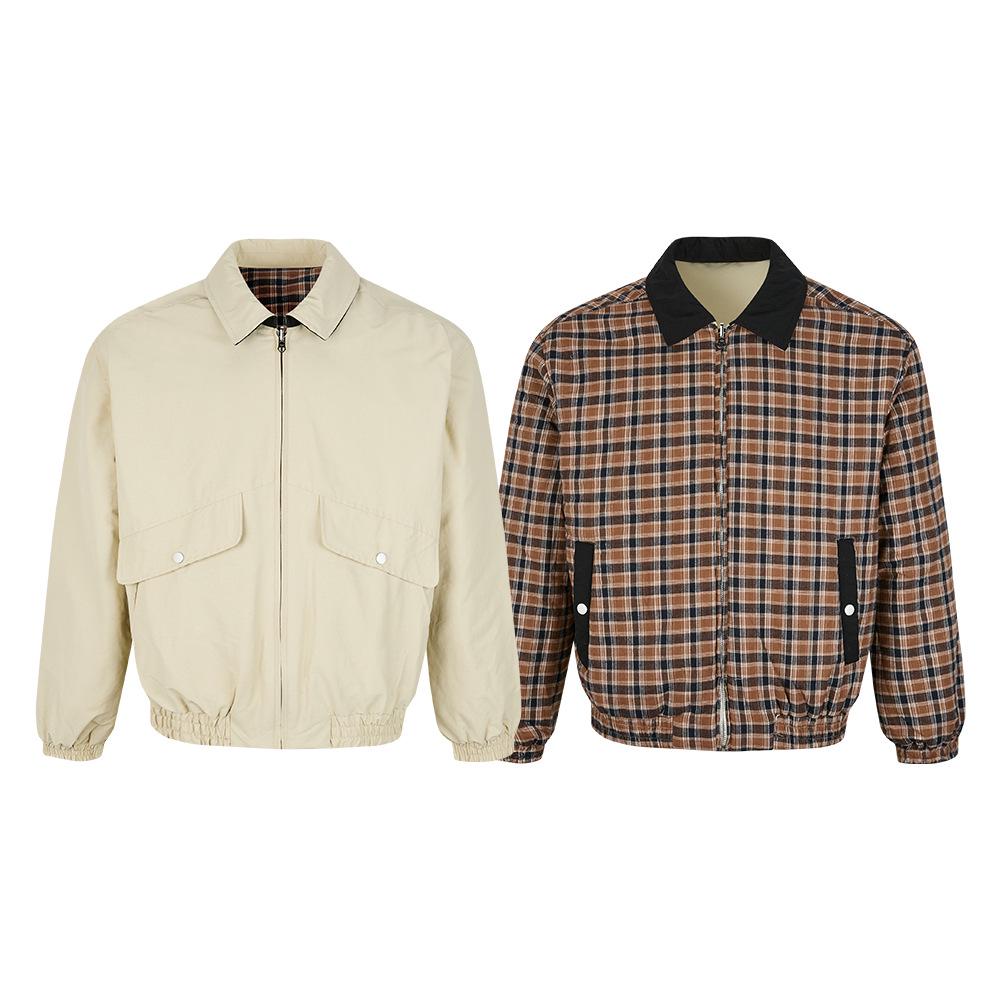 EME Yisheng Yi Retro Plaid Double-Sided Lapel Jacket for Men: Old Money Style, Autumn/Winter Outerwear