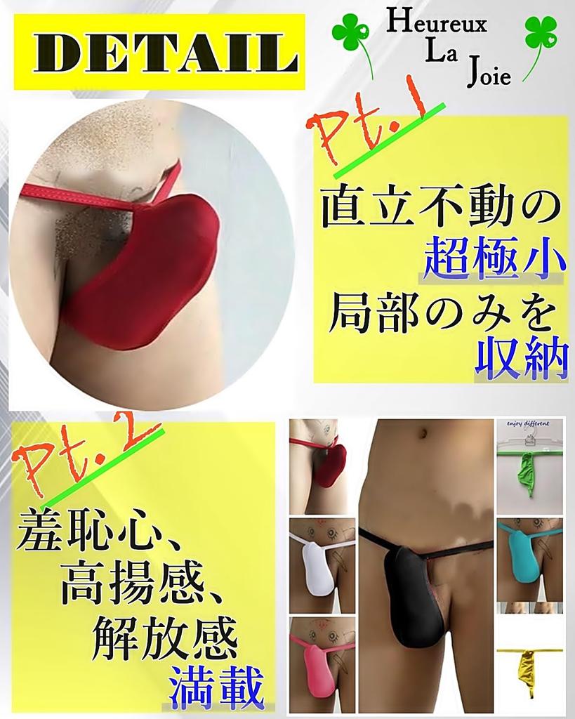 Heureux La Joie Sexy Micro Bikini Pants Men's T-Back, Upright, Tiny, Underwear, G-String, (M, BLACK)
