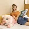 Nuevo Peluche de Cerdo Acostado Lindo Almohada para Dormir en la Cama Cerdo Lindo de Ojos Grandes Muñeco Grande Regalo de Cumpleaños