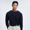 Torence Men’s Ribbed Henley Neck Long Sleeve T-Shirt 3 Colors