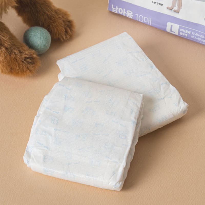 [Pet] Pet Diapers For Boys, 10 Pieces L