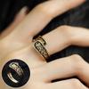 Korean Style S925 Silver Plated Geometric Open Finger Ring - Women's Vintage Hip Hop Jewelry for Index or Pinky Finger.