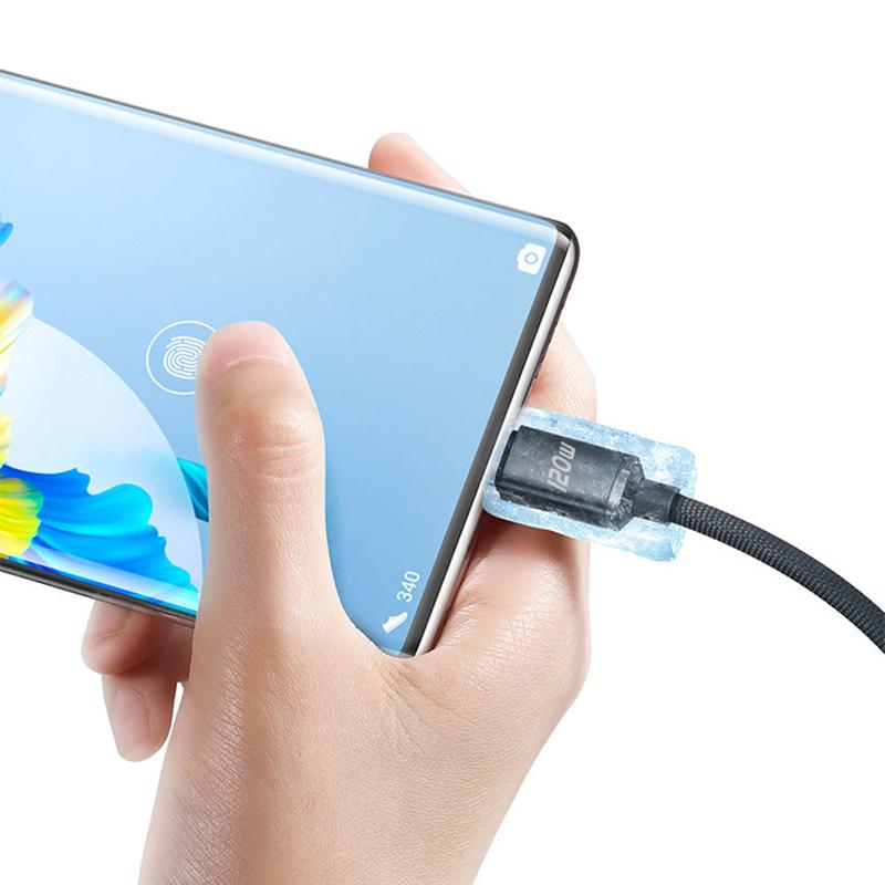 120W 6A Super Fast Charge Usb Type C Cable Phone Charger Usb Data Cord For Samsung S23 Realme Xiaomi 13 Huawei Quick Charge Wire