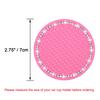 Wisdompro Car Non-Slip Coaster Bling Car Drink Holder Cup Mat Vinyl Anti-Slip Vibration Proof Round 70mm Diameter 4pcs Pink