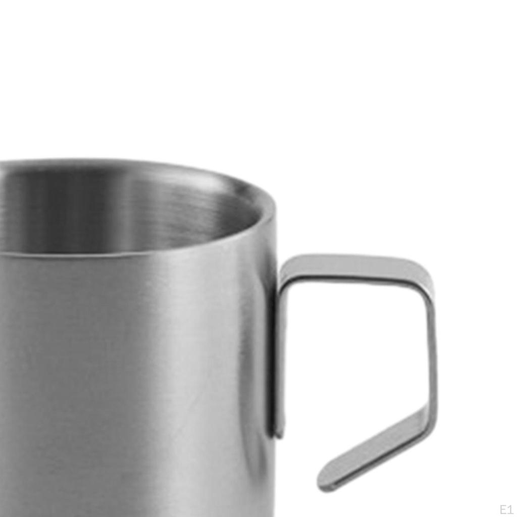 Coffee Mug Double Walled Stainless Steel Juice Milk AntiSlip Handle Portable Durable Versatile