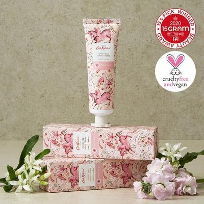 Cath Kidston Vegane Handcreme Sweet Pea 50ml (Duft von Duftwicke, Jasmin & Moschus)