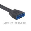 Double Port USB3.0 Male To Motherboard  19Pin Header Adapter Cable USB Extension Cable For PC Computer Board