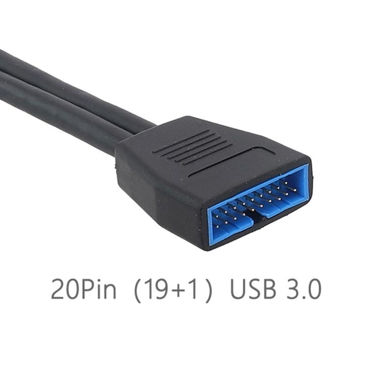 Double Port USB3.0 Male to Motherboard  19Pin Header Adapter Cable USB Extension Cable For PC Computer Board
