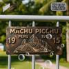 Mfoever Tin Sign HD Tin Sign Vintage Machu Picchu Peru  License Plate Metal Wall Art Retro Inca Ruins Decor for Bar Man Cave South America