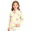 Girls' Long Sleeve Print School Uniform Blouse for Casual Formal Wear