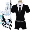 Stunning Anime Land Of The Lustrous Phosphophyllite Costume Set In Elegant Black Suit