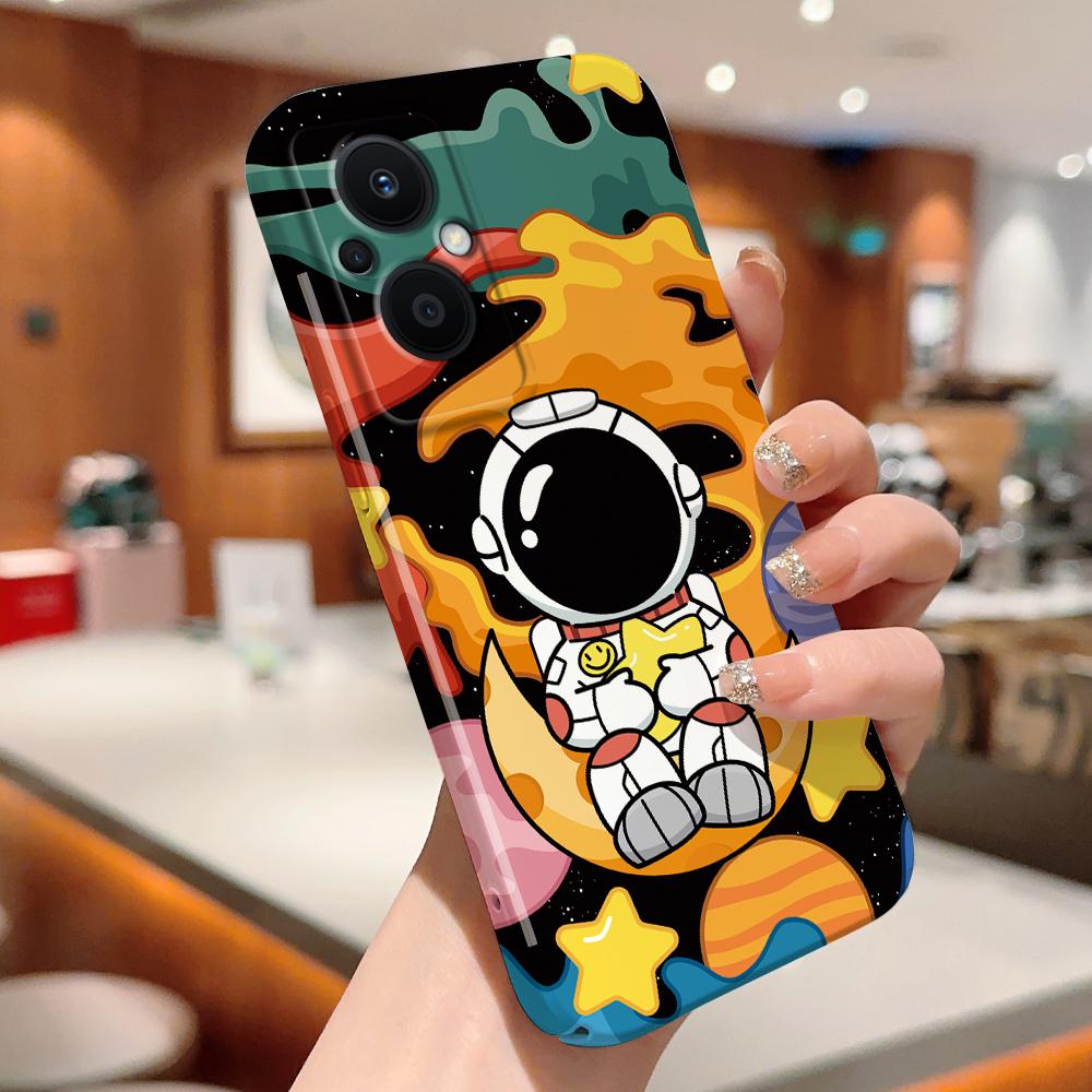 All-inclusive Film Handyhülle Cartoon Mode Design Hartschale Vollabdeckung Kameraschutzhülle für OPPO A60 A96 Reno12 Realme C53 C75