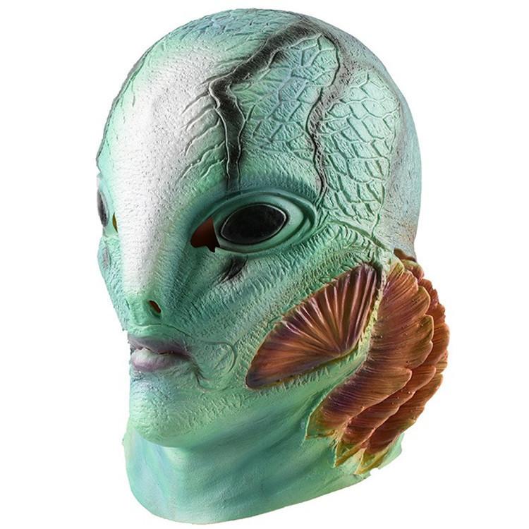 Monster Human Fish Head Mask With Latex Material For Role Play And Festival Costumes