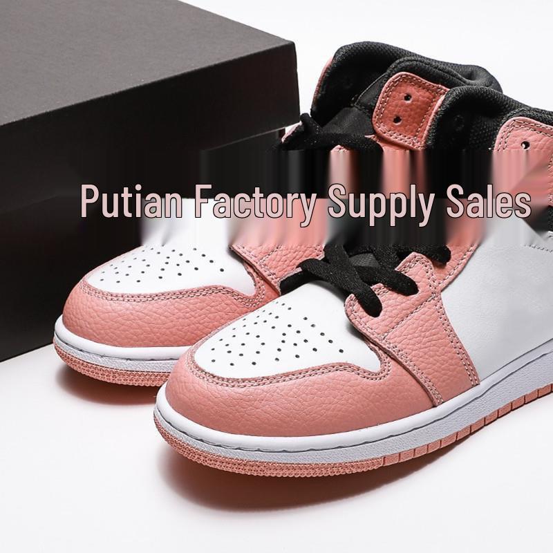 Original High-Top AJ1 Mocha Chicago Smoke Grey Sports & Casual Shoes for Men and Women