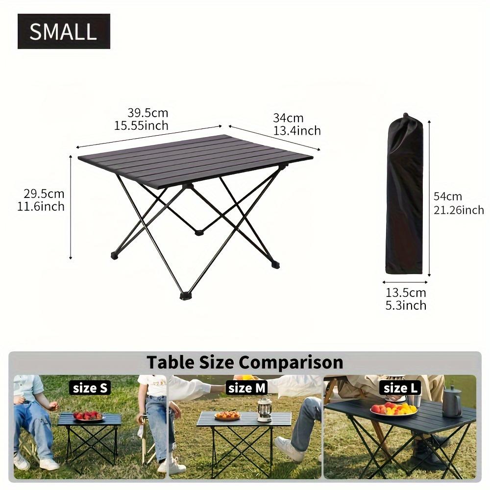 Folding Table, Indoor Outdoor Heavy Duty Portable Folding Square Aluminum Dining Table With Storage Bag For Picnic, Camping