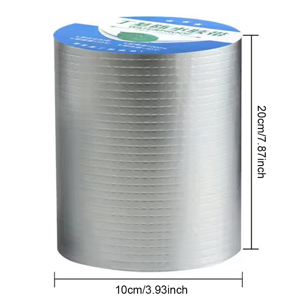 Aluminum Foil Butyl Rubber Tape Thick Self Adhesive Waterproof Sealant Tape Pool Roof Pipe Repair Stop Leak Foil Tape Butyl Tape