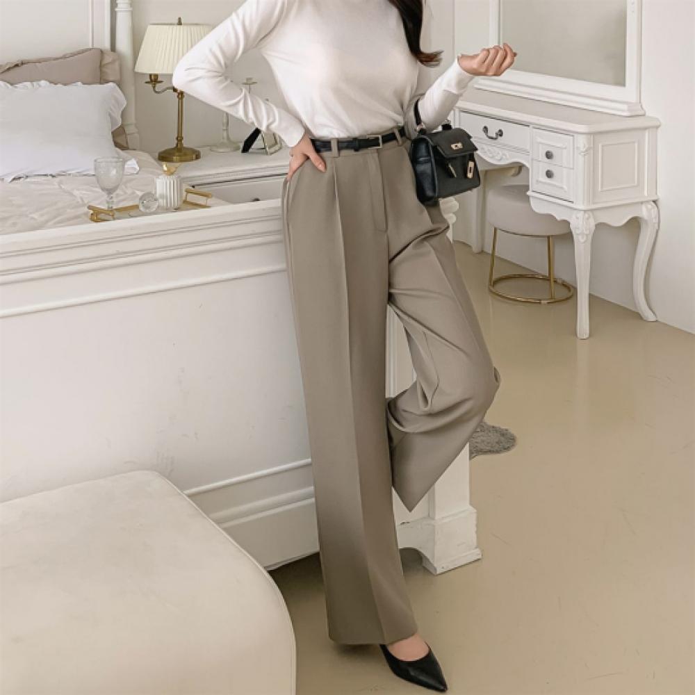 New ArrivalS Open Run Women S Pintuck Wide SlackS Back Band Straight pantS