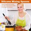 Silicone Spoon Food Grade Long-handled Kitchen Soup Spoon Mixing Spoons High Temperature Resistant for Cooking
