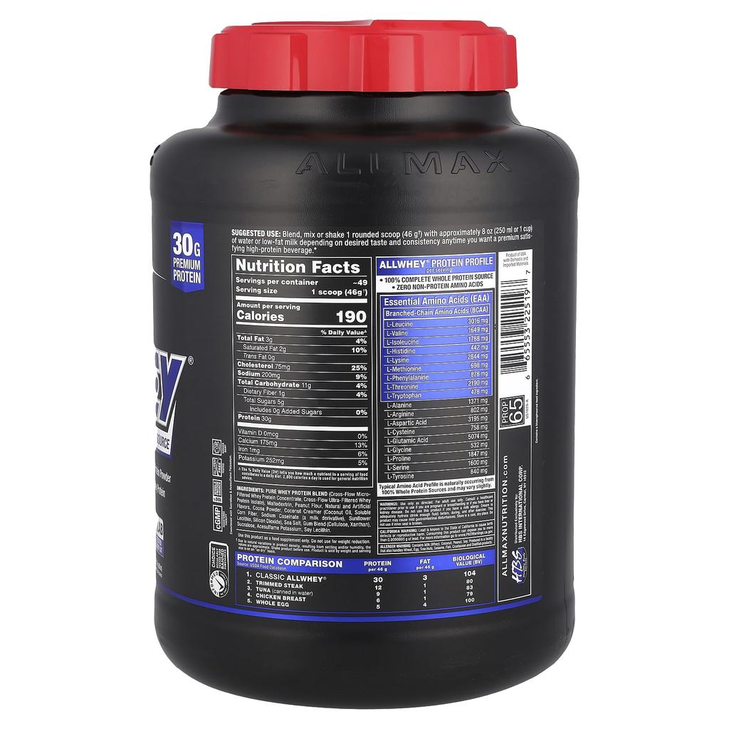 Classic Allwhey, 100% Whey Protein, Chocolate Peanut Butter, 2.27Kg(5Lb)