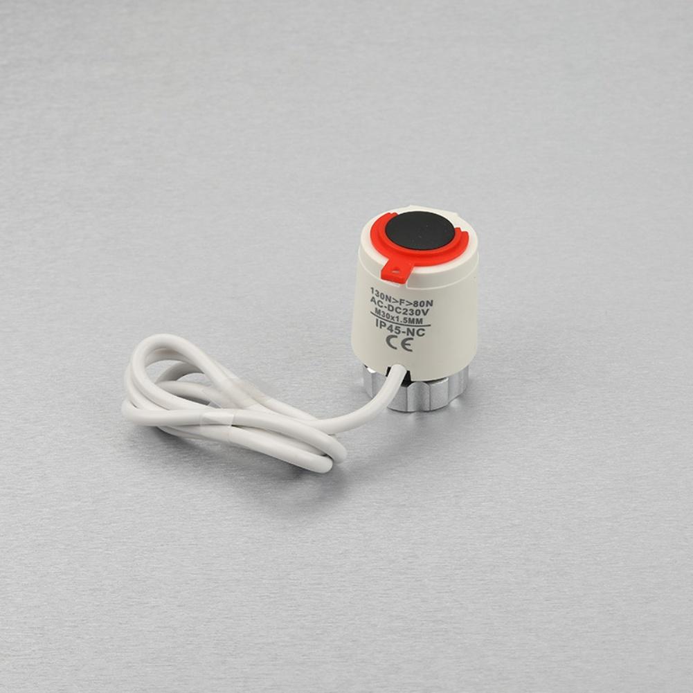 

230V Normally Closed Electric Floor Heating Actuator with Quiet Operation 110N Closing Tension and 700mm Cable China Mainland