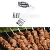 Metal 10x Barbecue Skewers Kebab Stainless Steel Flat BBQ Needle Sticks for Outdoor Cooking Tools,