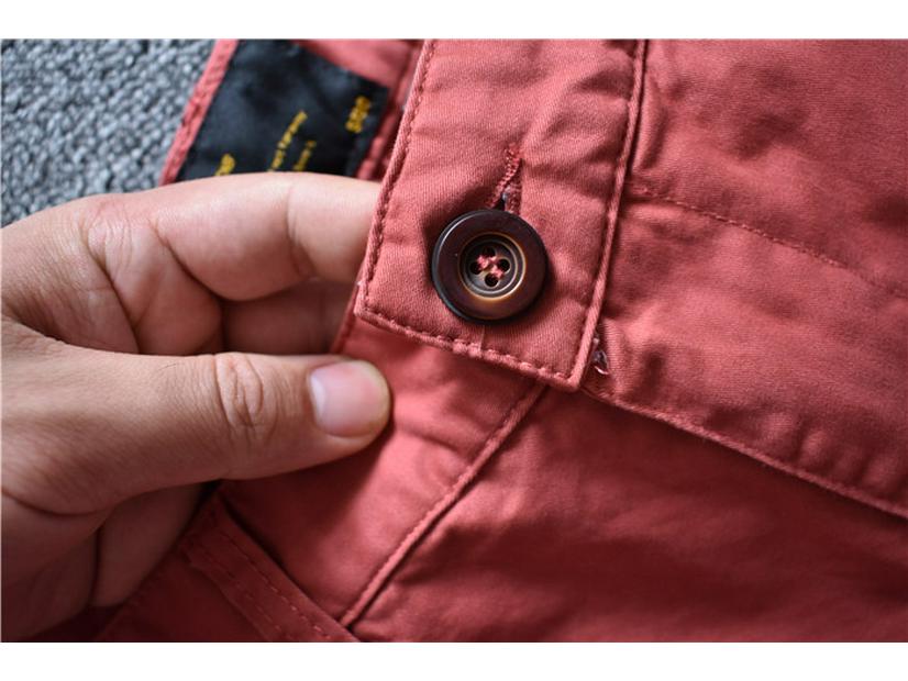 Men's Cotton Slim Fit Solid Color Three-Quarter Shorts - Trendy Summer Stretch Pants